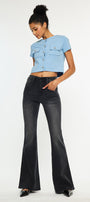 Marcy Ultra High Rise Flare Jeans - Official Kancan USA