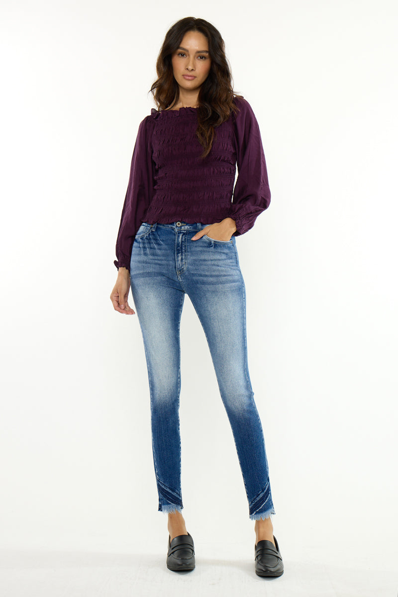 Shiloh High Rise Ankle Skinny Jeans with Classic Design