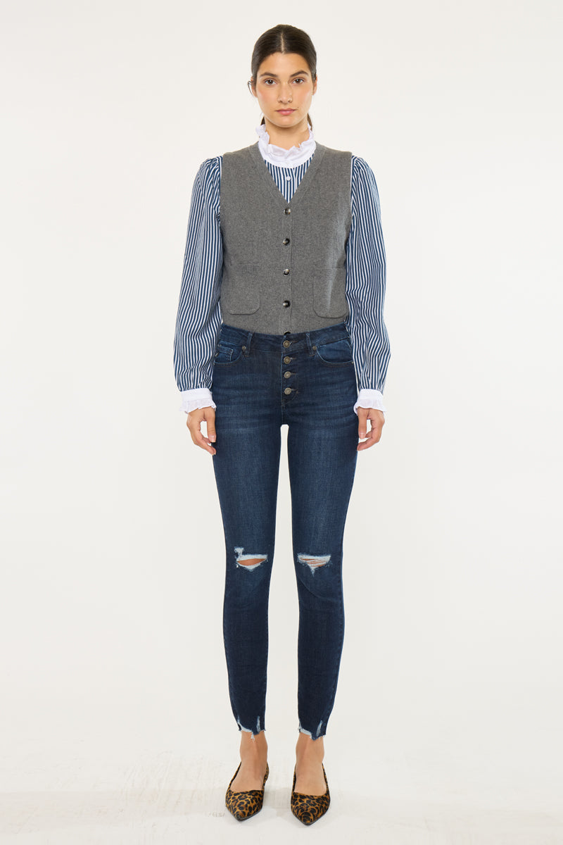 Penelope High Rise Ankle Skinny Jeans - Official Kancan USA