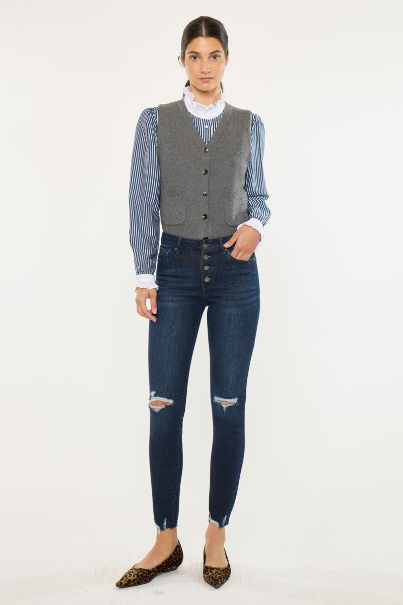 Penelope High Rise Ankle Skinny Jeans - Official Kancan USA