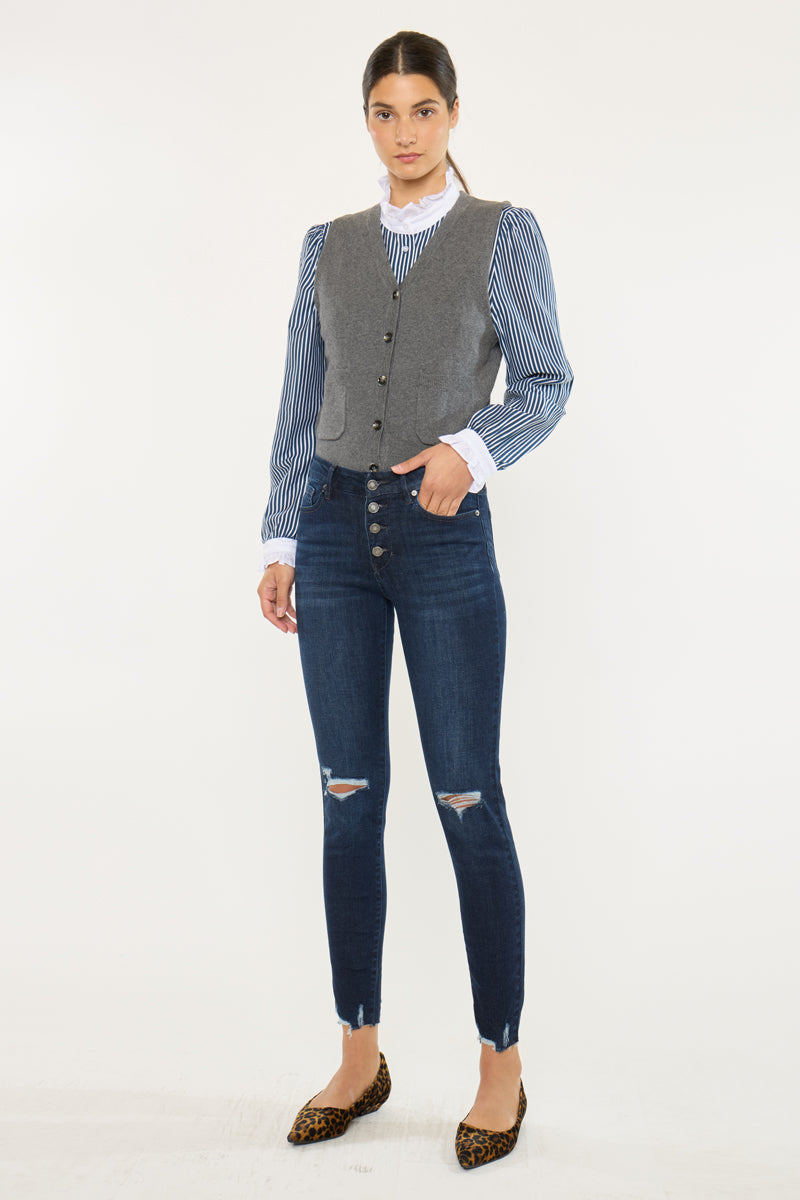 Penelope High Rise Ankle Skinny Jeans - Official Kancan USA