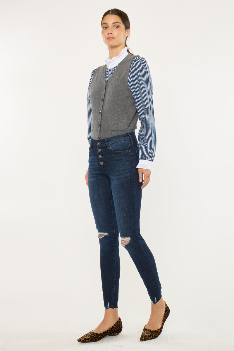 Penelope High Rise Ankle Skinny Jeans - Official Kancan USA