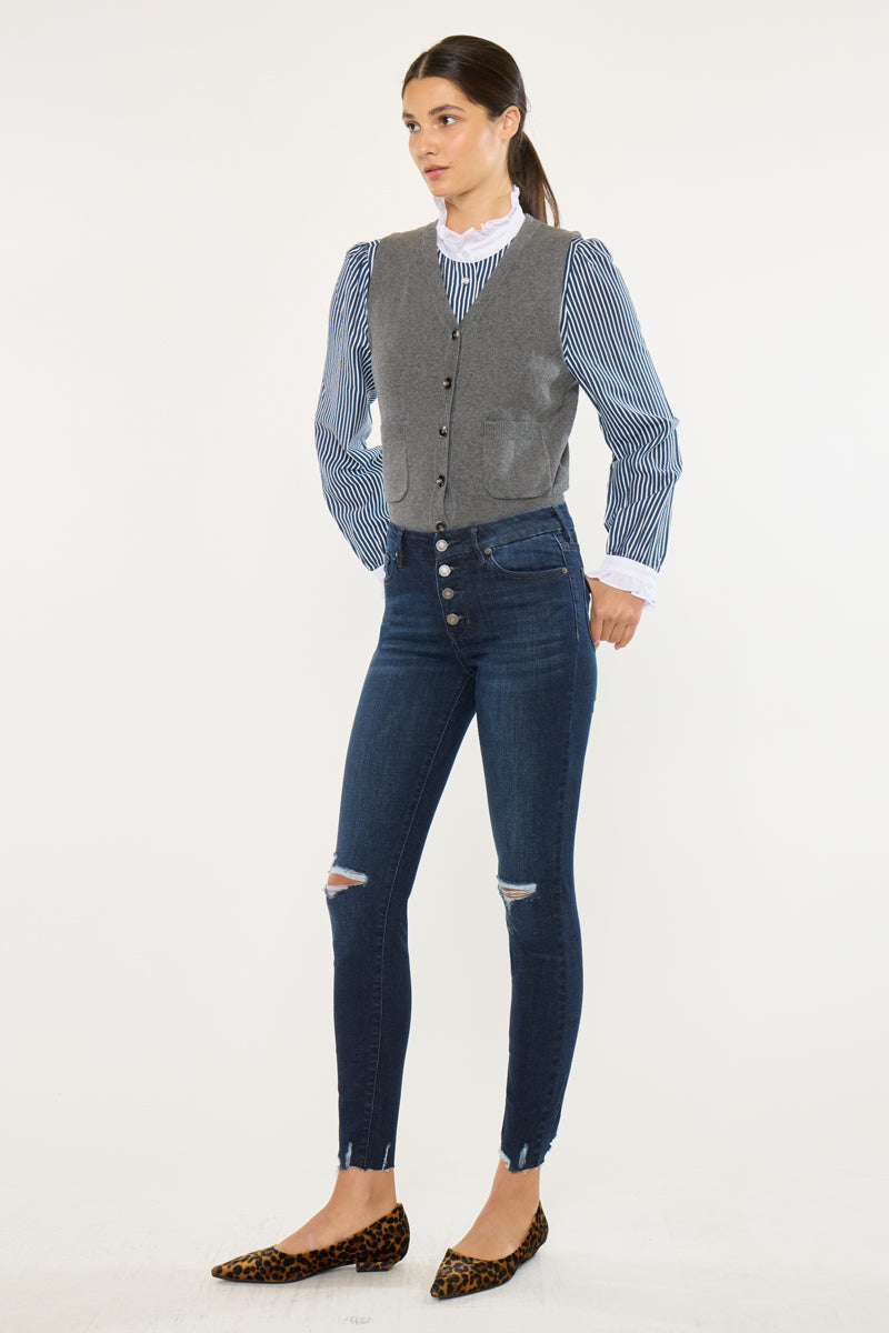 Penelope High Rise Ankle Skinny Jeans - Official Kancan USA