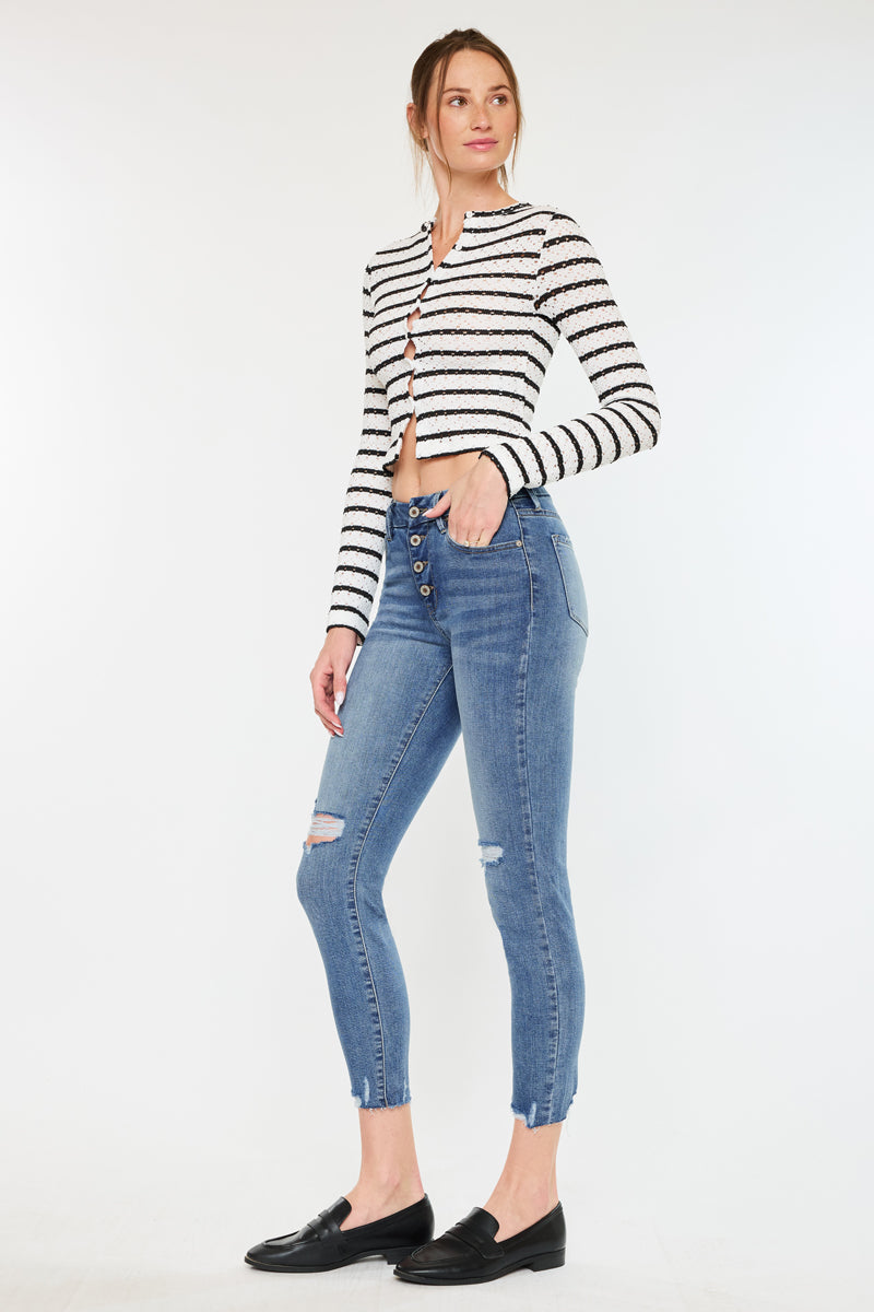 Penelope High Rise Ankle Skinny Jeans - Official Kancan USA