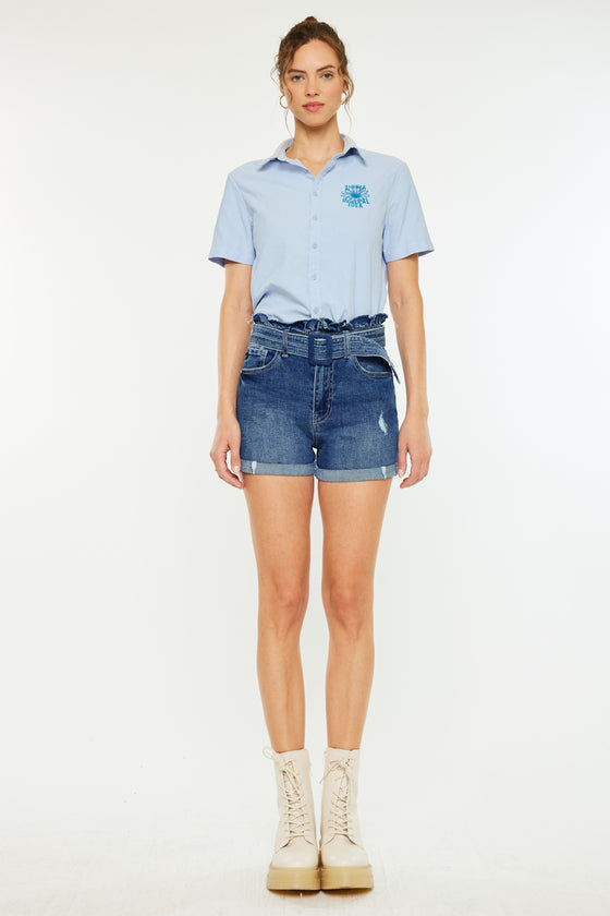 Medina Ultra High Rise Ruffle Shorts - Official Kancan USA