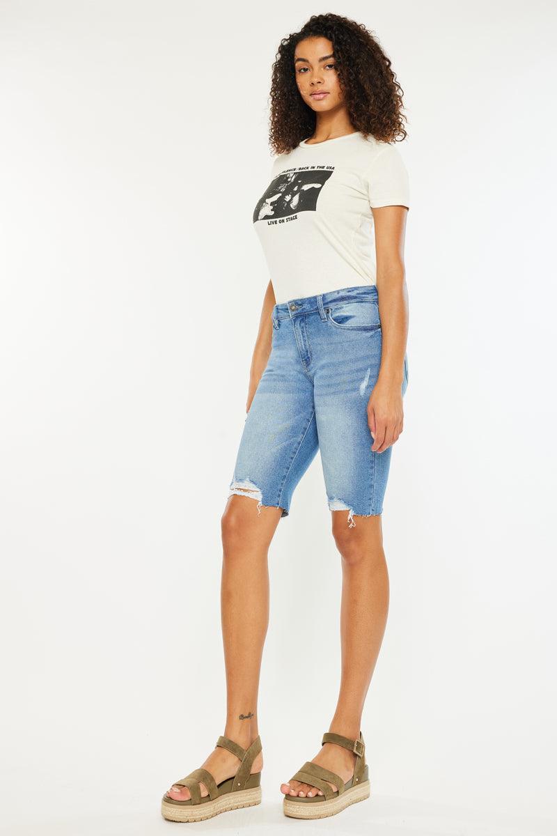 Yara Mid Rise Bermuda Shorts – Kancan USA