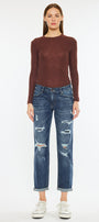 Devika Mid Rise Boyfriend Jeans - Official Kancan USA
