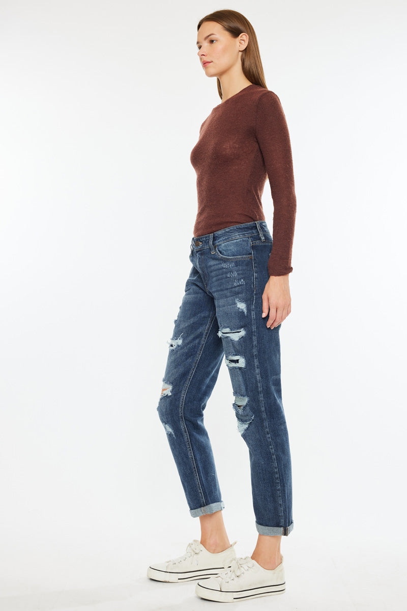 Devika Mid Rise Boyfriend Jeans - Official Kancan USA