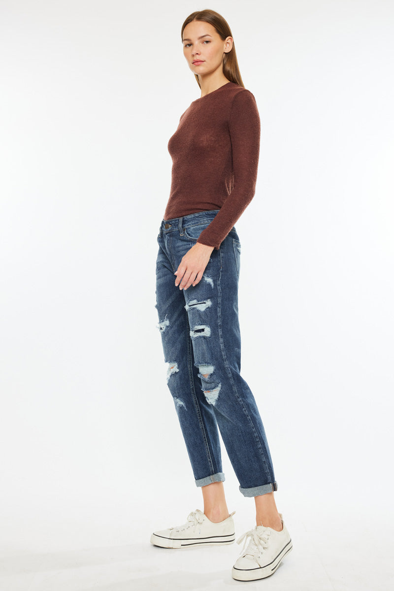 Devika Mid Rise Boyfriend Jeans - Official Kancan USA