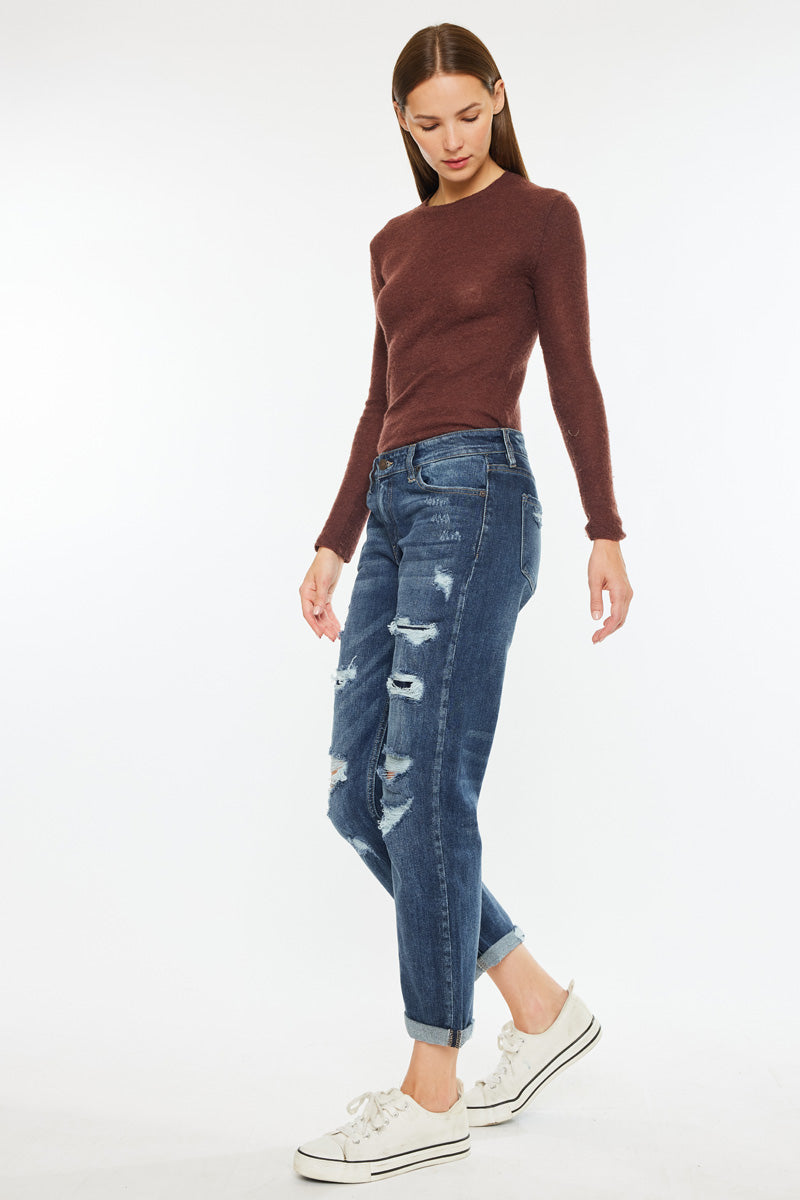 Devika Mid Rise Boyfriend Jeans - Official Kancan USA