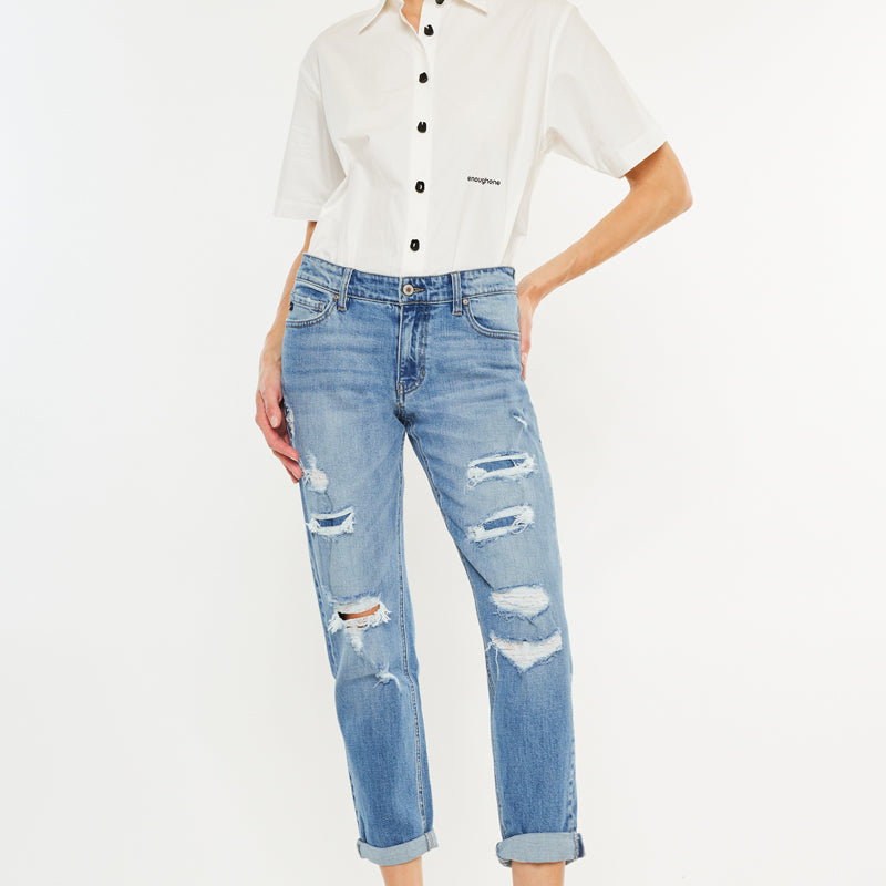 Devika Mid Rise Boyfriend Jeans - Official Kancan USA