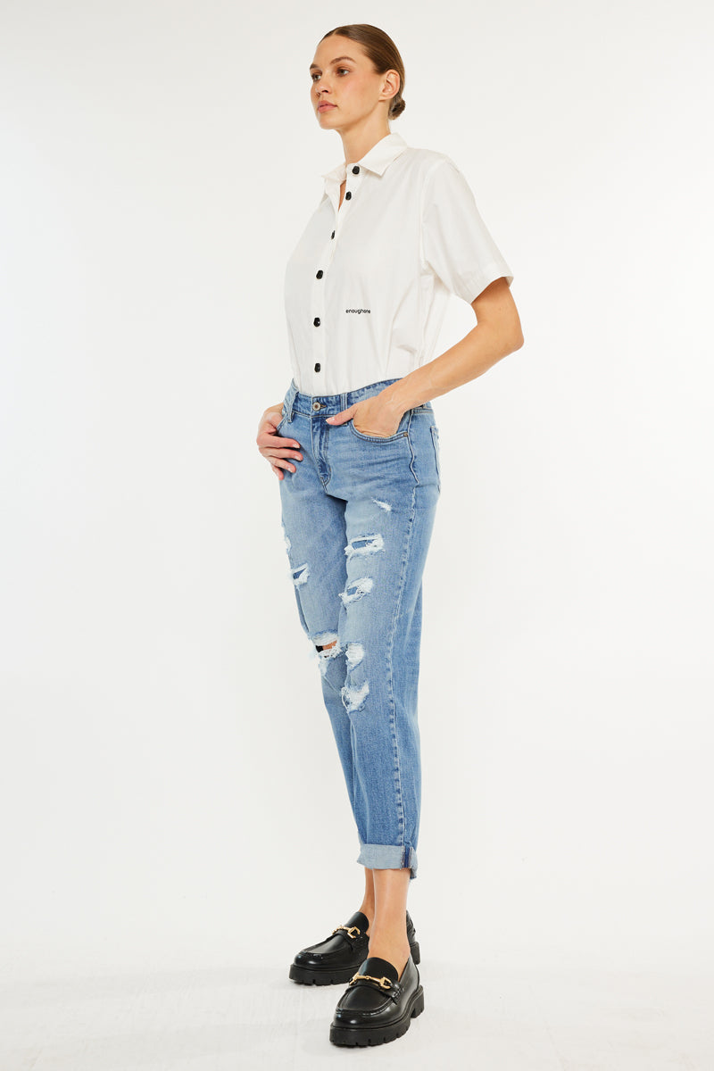 Devika Mid Rise Boyfriend Jeans - Official Kancan USA