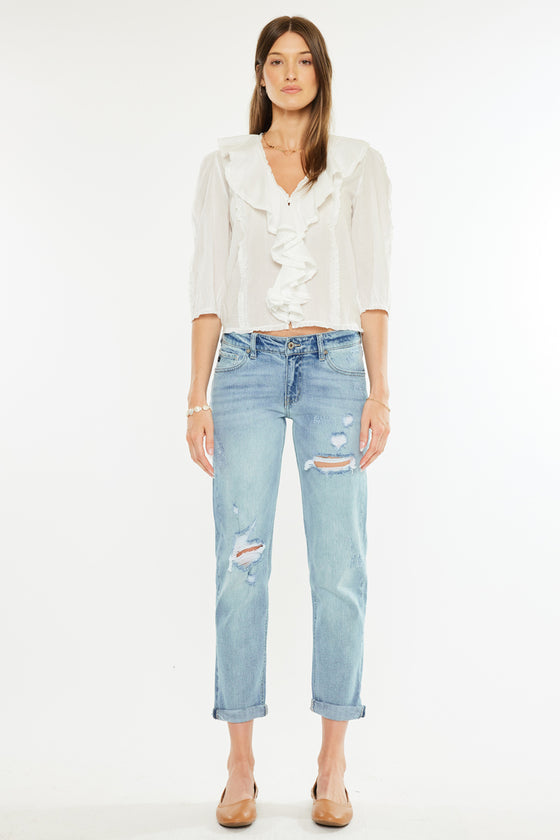 Aries Mid Rise Boyfriend Jeans - Official Kancan USA