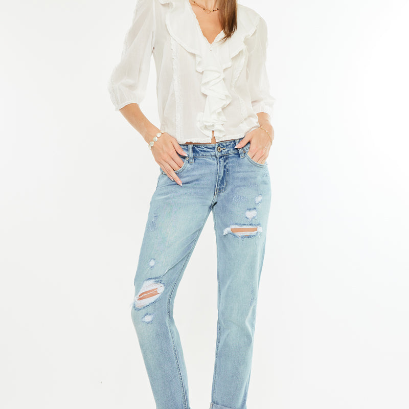 Aries Mid Rise Boyfriend Jeans - Official Kancan USA