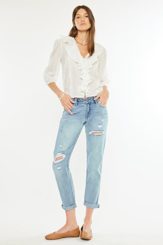 Aries Mid Rise Boyfriend Jeans - Official Kancan USA