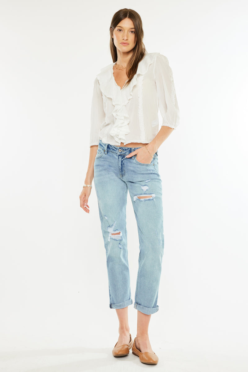 Aries Mid Rise Boyfriend Jeans - Official Kancan USA