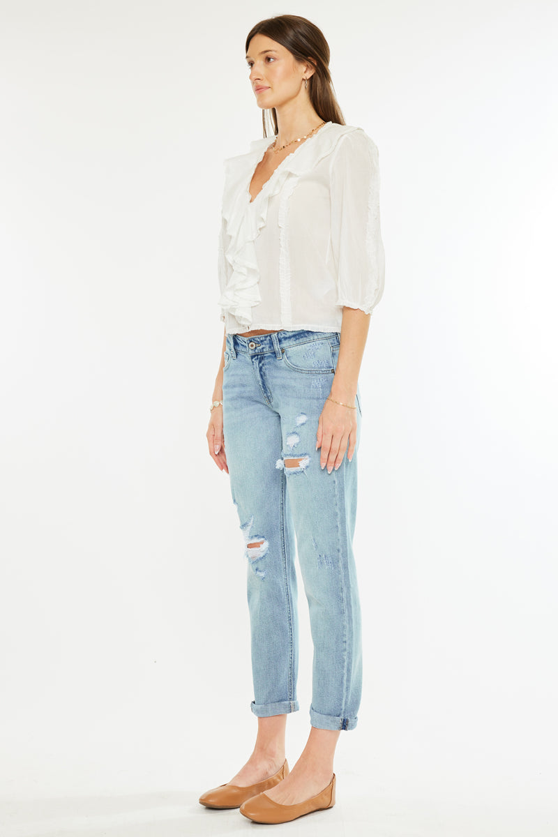 Aries Mid Rise Boyfriend Jeans - Official Kancan USA