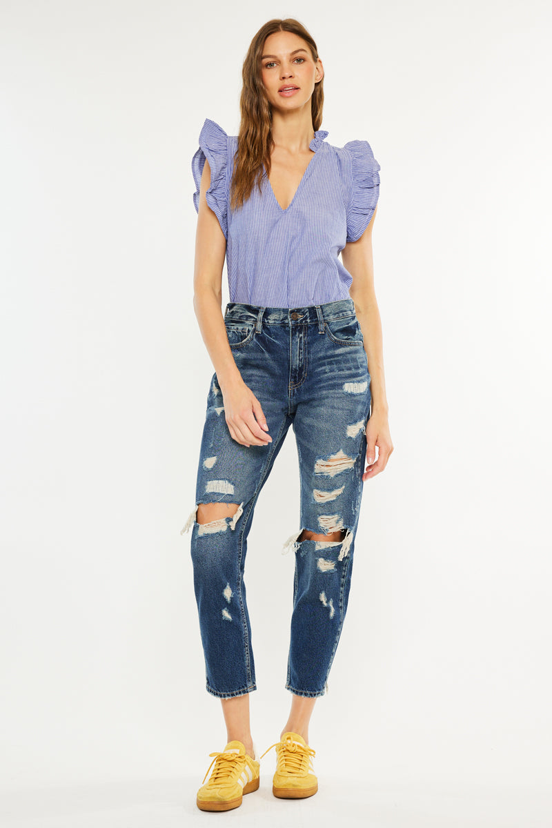 Larisa Ultra High Rise Mom Jeans – Kancan USA