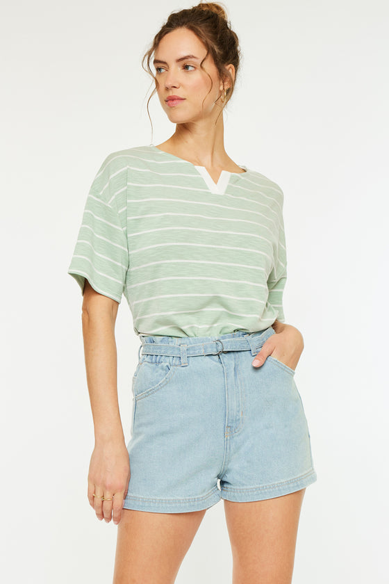 Eliana Ultra High Rise Belted Paperbag Shorts