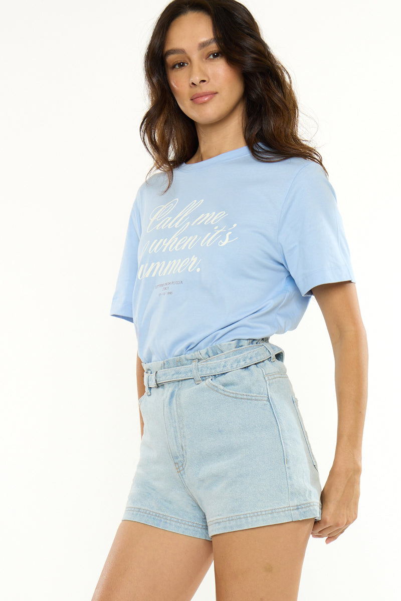 Eliana Ultra High Rise Belted Paperbag Shorts - Official Kancan USA