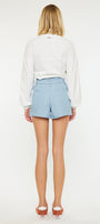 Asher Ultra High Rise Belted Paper-Bag Shorts - Official Kancan USA