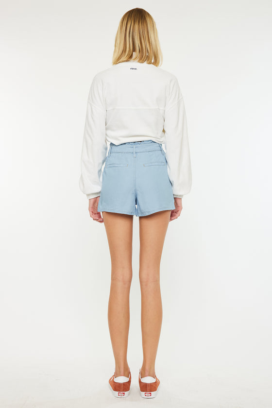 Asher Ultra High Rise Belted Paper-Bag Shorts - Official Kancan USA