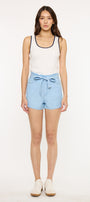 Asher Ultra High Rise Belted Paper-Bag Shorts - Official Kancan USA