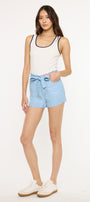Asher Ultra High Rise Belted Paper-Bag Shorts - Official Kancan USA