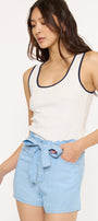 Asher Ultra High Rise Belted Paper-Bag Shorts - Official Kancan USA