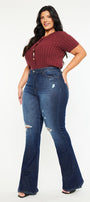 Solange High Rise Flare Jeans (Plus Size) - Official Kancan USA