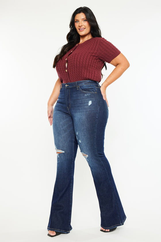 Solange High Rise Flare Jeans (Plus Size) - Official Kancan USA