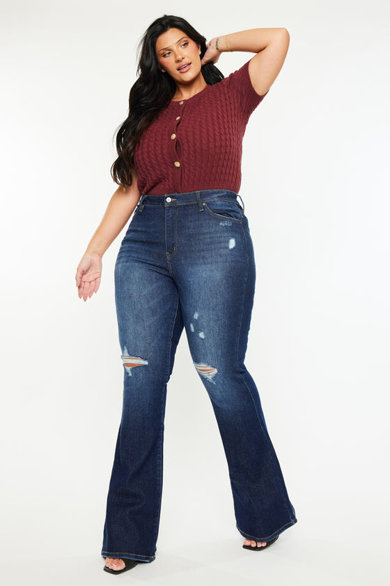 Solange High Rise Flare Jeans (Plus Size) - Official Kancan USA