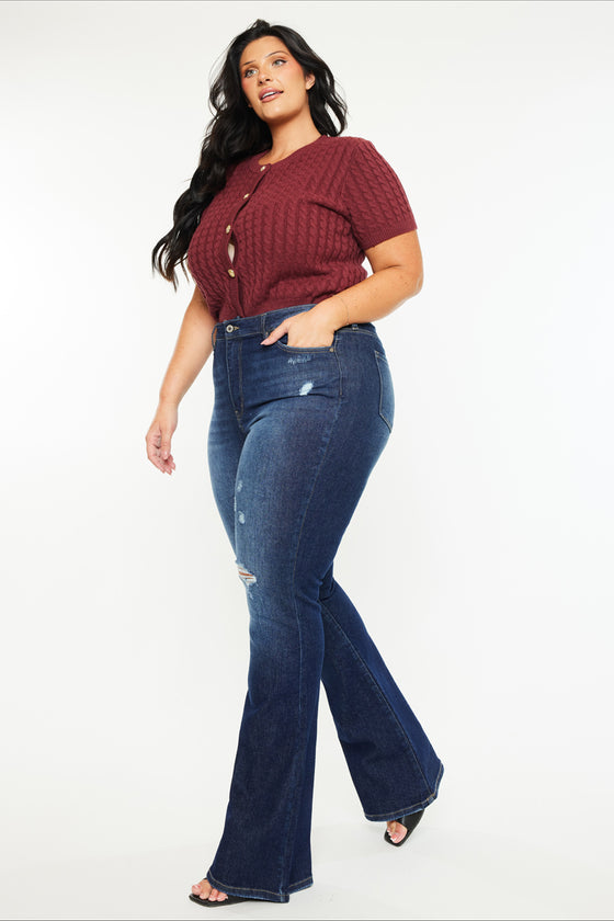 Solange High Rise Flare Jeans (Plus Size) - Official Kancan USA