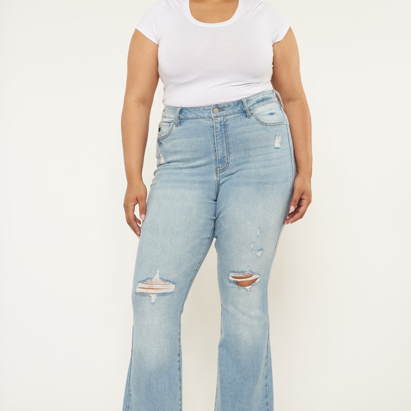 Lori High Rise Flare Jeans (Plus Size) - Official Kancan USA