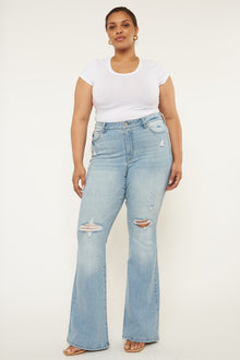  Lori High Rise Flare Jeans (Plus Size) - Official Kancan USA