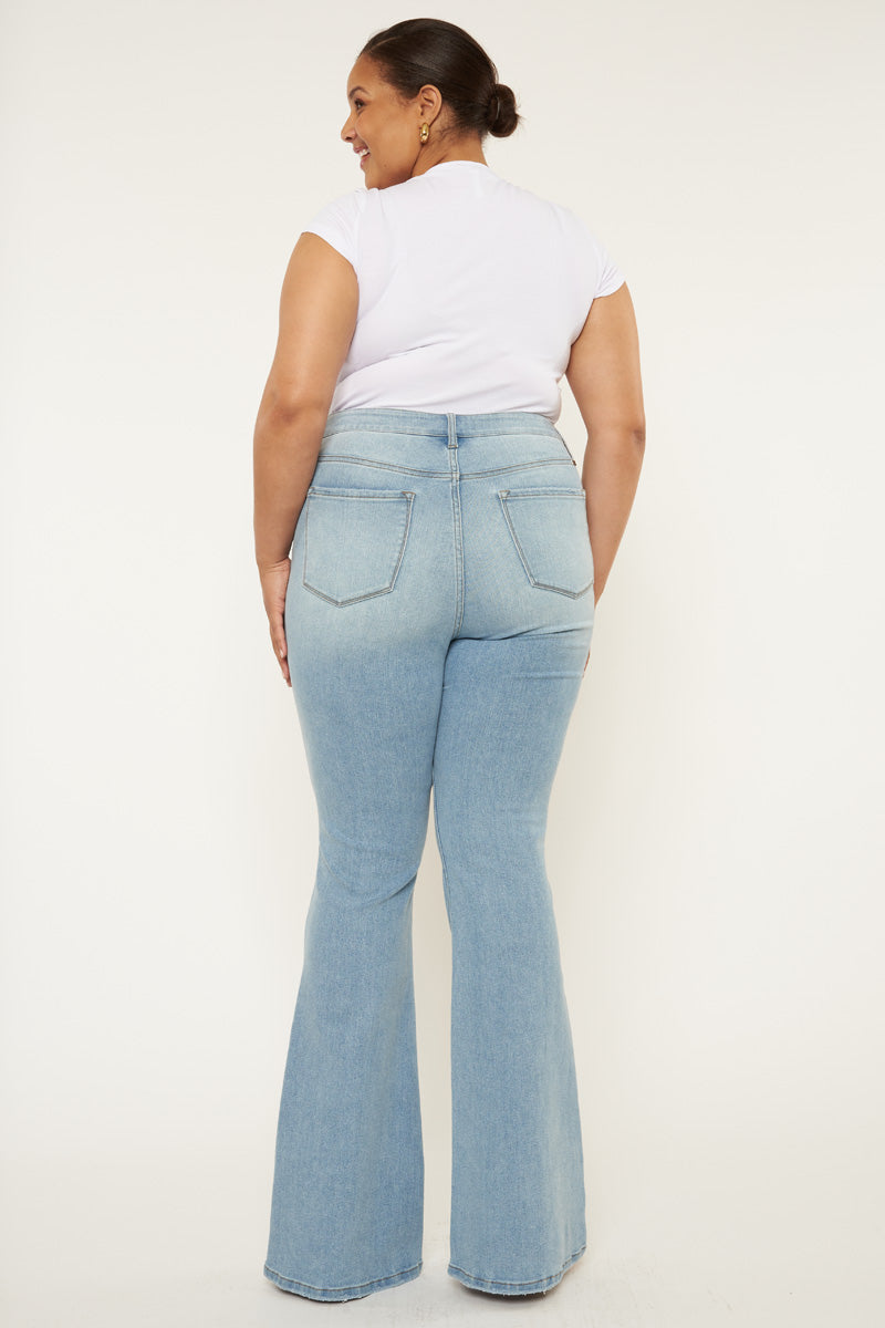 Lori High Rise Flare Jeans (Plus Size) - Official Kancan USA
