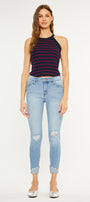 Fleur Mid Rise Ankle Skinny Jeans - Official Kancan USA