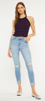 Fleur Mid Rise Ankle Skinny Jeans - Official Kancan USA