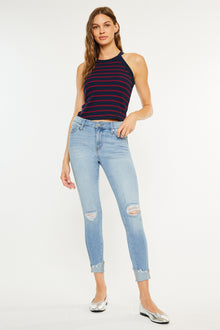  Fleur Mid Rise Ankle Skinny Jeans - Official Kancan USA