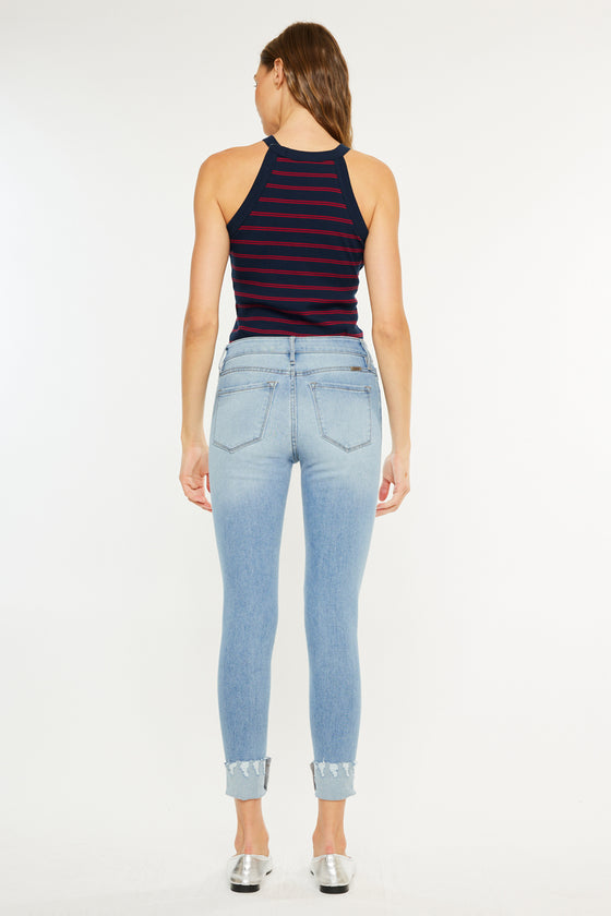 Fleur Mid Rise Ankle Skinny Jeans - Official Kancan USA