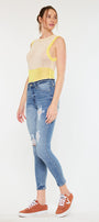 Chanell High Rise Ankle Skinny Jeans - Official Kancan USA