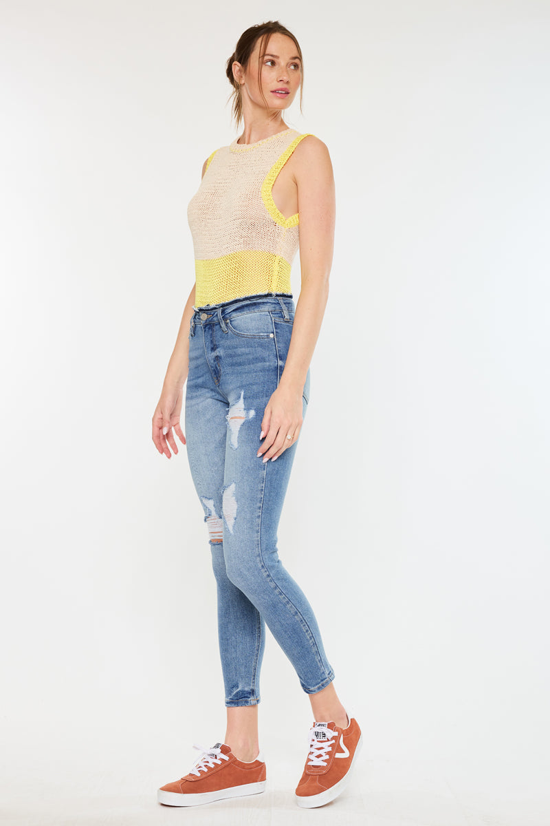 Chanell High Rise Ankle Skinny Jeans - Official Kancan USA