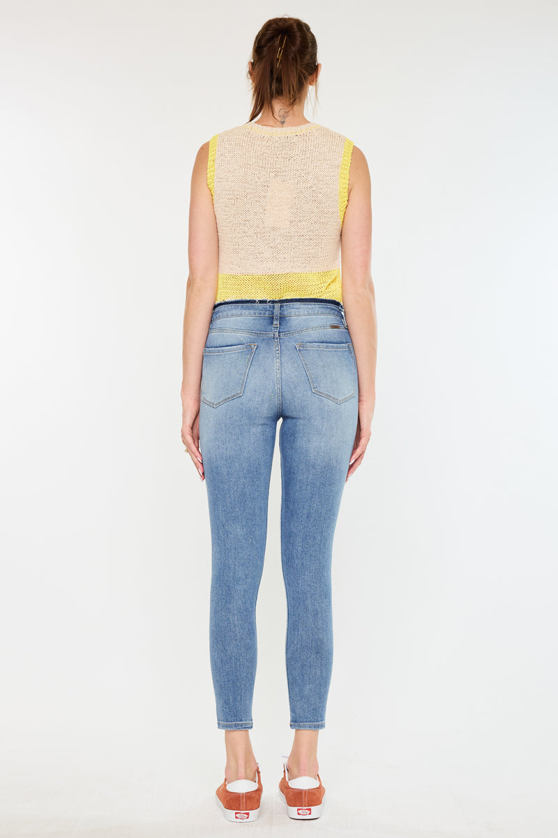 Chanell High Rise Ankle Skinny Jeans - Official Kancan USA