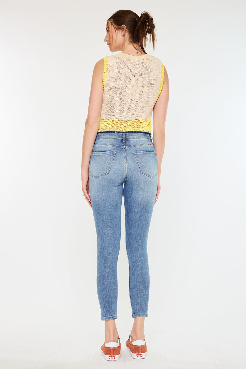 Chanell High Rise Ankle Skinny Jeans - Official Kancan USA