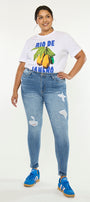 Ivory High Rise Super Skinny (Plus Size) - Official Kancan USA