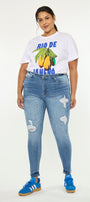 Ivory High Rise Super Skinny (Plus Size) - Official Kancan USA