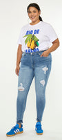 Ivory High Rise Super Skinny (Plus Size) - Official Kancan USA