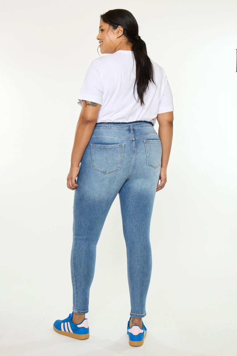 Ivory High Rise Super Skinny (Plus Size) - Official Kancan USA