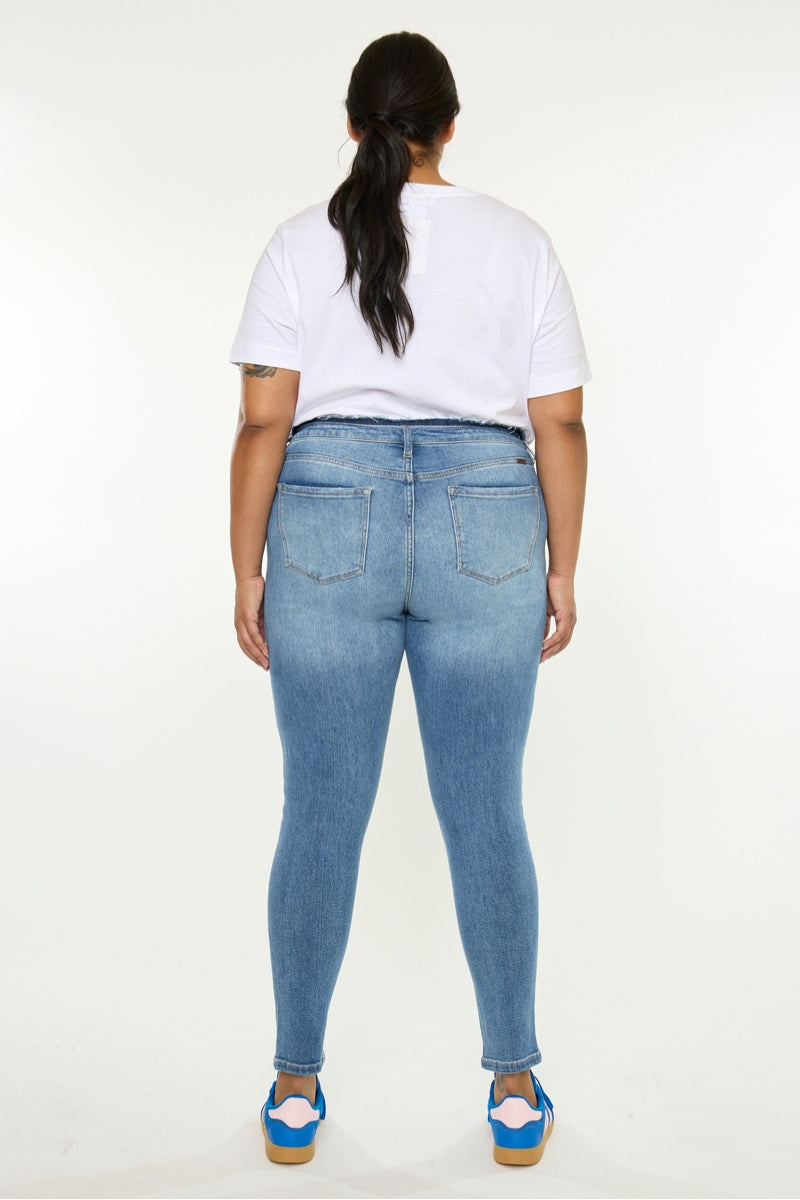 Ivory High Rise Super Skinny (Plus Size) - Official Kancan USA