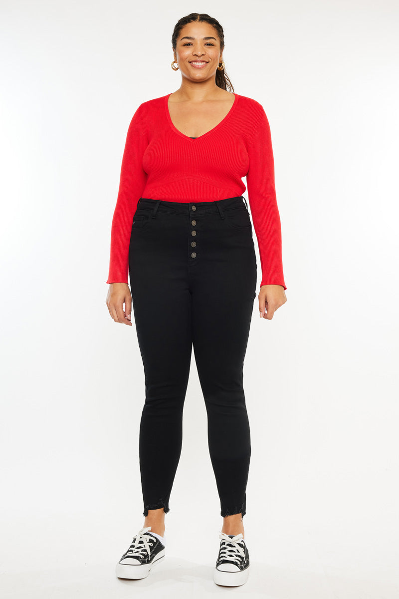 Raya High Rise Ankle Skinny (Plus Size) - Official Kancan USA